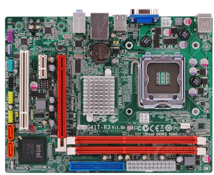 精英 G41T-M6R3 intel全集成二手四核主板ddr3 支持45纳米 成色新